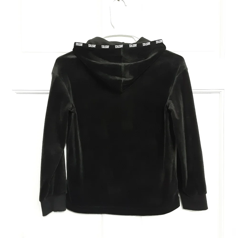 Justice Velvet Hoodie Girls Size 8
